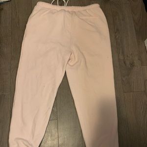 Baby pink joggers